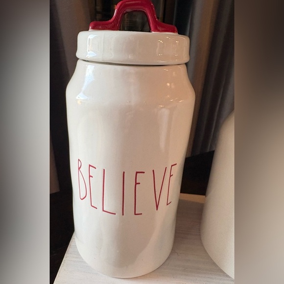 Rae Dunn Holiday Canister Set with Red Handles - Picture 3 of 8